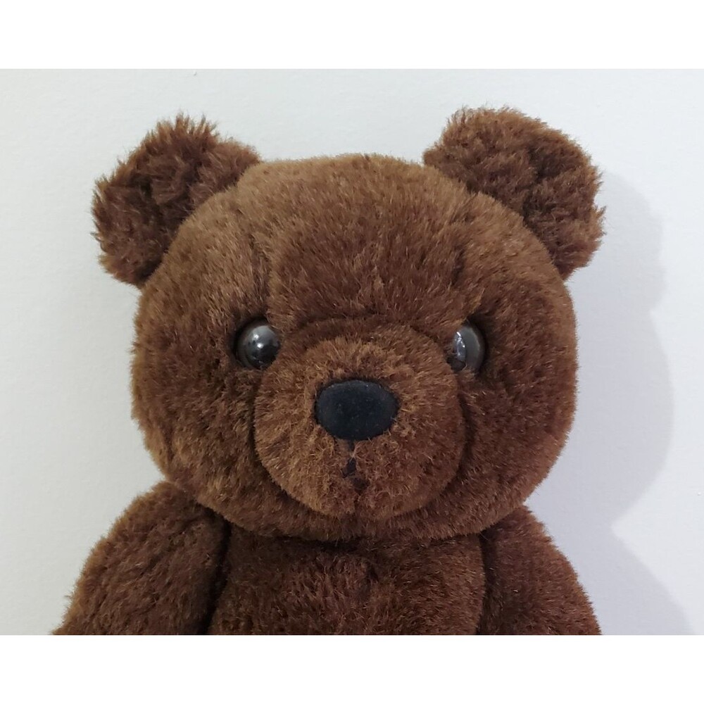DAKIN Plush Teddy Bear Dark Brown 5-way Jointed Stuffed Vintage 1981 Velvet Nose